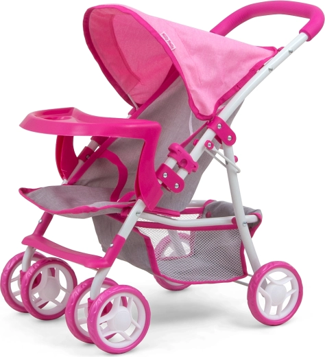 Cărucior pentru păpuși Milly Mally Kate Prestige Pink