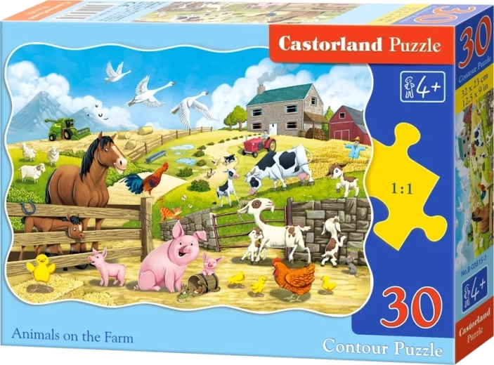 Puzzle Animale de la fermă 30 piese CASTORLAND