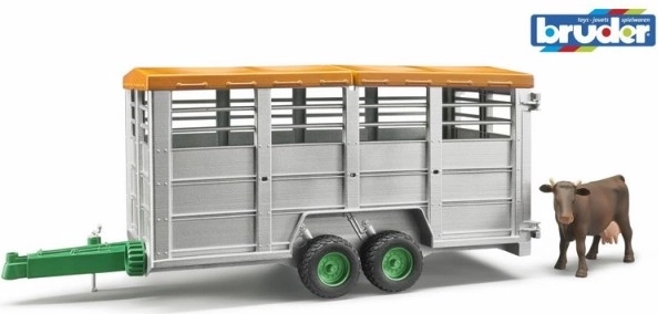 Bruder remorcă pentru transportul animalelor cu vacă 1:16