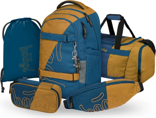 Set şcolar BAAGL Skate Max Duo: Rucsac, Penar, Săculeţ, Geantă sport şi Borsetă
