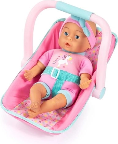 Păpușă Bayer 33 cm cu scaun auto