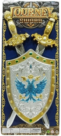 Set cavaleresc – 2 săbii și scut