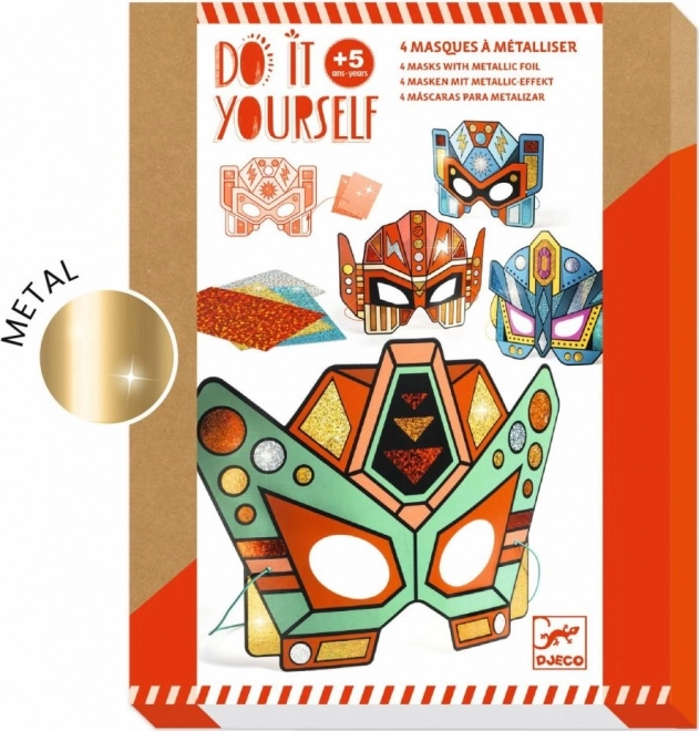 Set creativ DJECO măști super roboți de personalizat