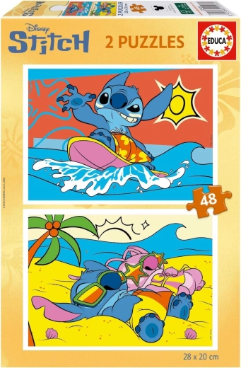 Puzzle pentru copii Educa Stitch 2x48 piese
