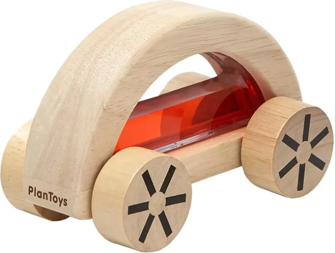 PlanToys mașinuță din lemn cu apă roșie