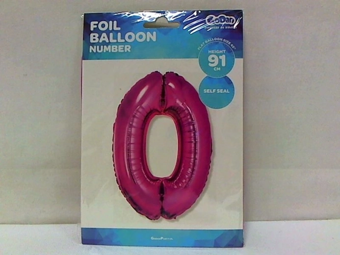Balon din folie cifra 0 roz 85 cm