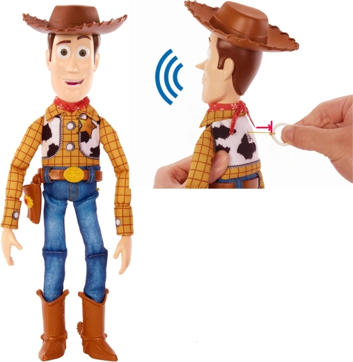 Mattel Disney Toy Story figurină interactivă moale Woody 31 cm (versiune în engleză) - 1 bucată