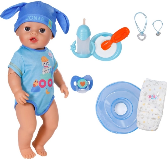 Păpușa Baby Born Jonas Click & Play 43 cm cu mână magică și accesorii