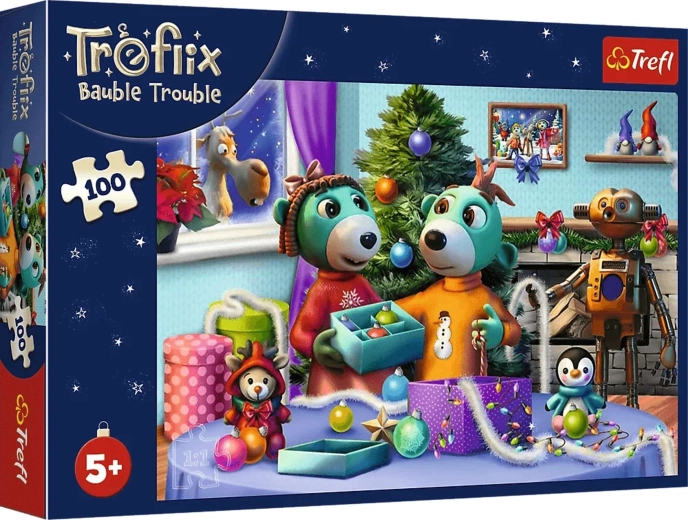 Puzzle Familia Treflik: Scenă de Crăciun 100 piese