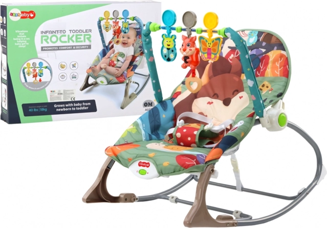 Fotoliu balansoar Lounger 2în1 Vibration Sound Fox