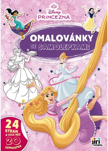 Caiet de colorat A4 cu autocolante Disney Prințese