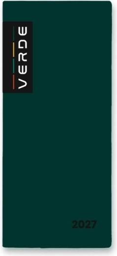 Agendă săptămânală Verde 2027, verde, în husă din PVC