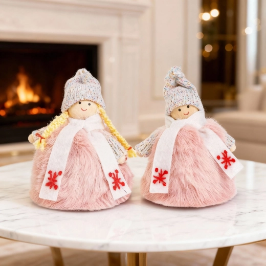 Păpușă decorativă de Crăciun, 13 cm, 2 modele - 1 bucată