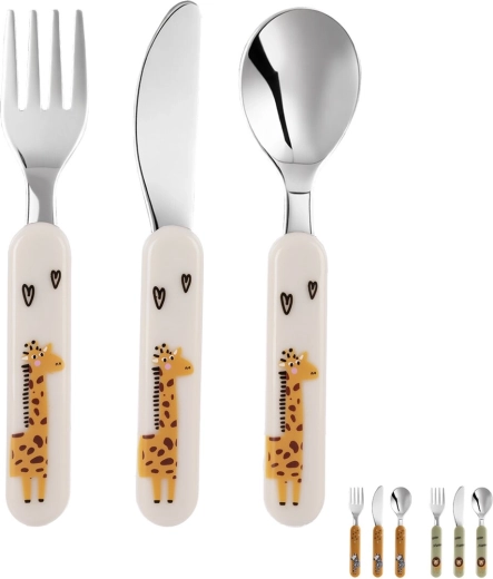Tacâm pentru copii Zoo, set din 3 piese