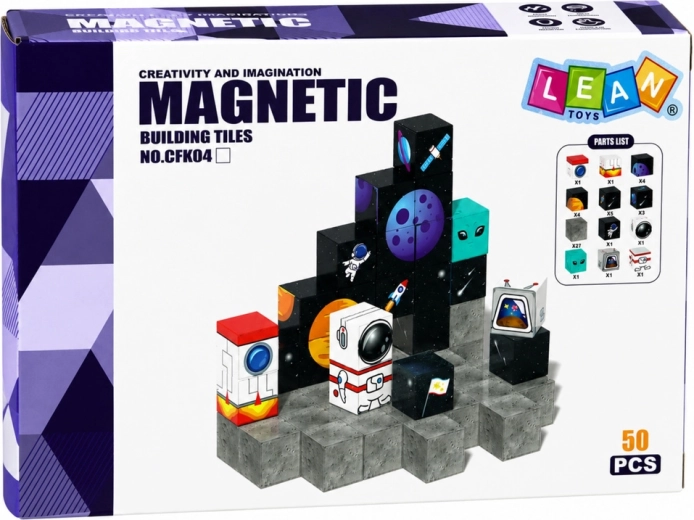 50 de cuburi magnetice pentru construcții 3D