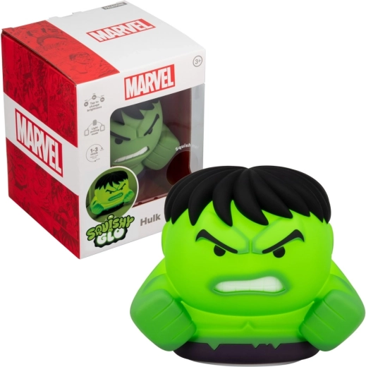 Marvel SquishyGlo Hulk – figurină moale de strâns, luminoasă