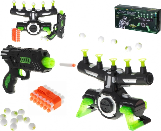 Joc de tragere cu ținte levitante DARK WARS – pistol cu proiectile din spumă