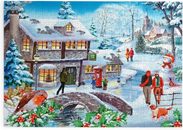 Puzzle Plimbare de iarnă cu 500 de piese mari