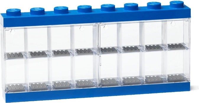 Cutie de colecție LEGO pentru 16 minifigurine – albastră