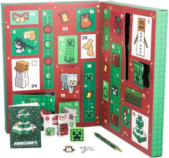 Calendar de Advent cu articole de papetărie Minecraft