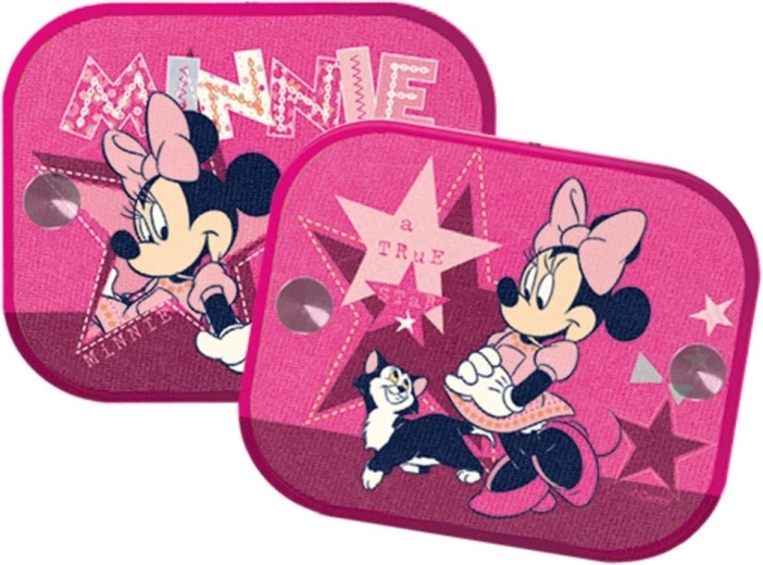 Parasolare auto Minnie Mouse roz, 2 bucăți