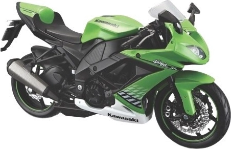 Model metalic Kawasaki Ninja ZX-10R cu suport 1/12
