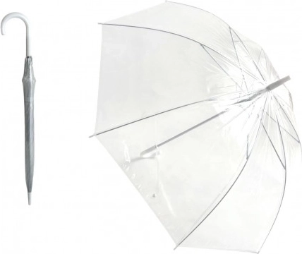 Umbrelă de nuntă transparentă plastic/metal 82 cm