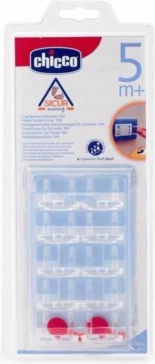 Chicco protecție pentru prize – capace de siguranță pentru prize electrice, 10 buc