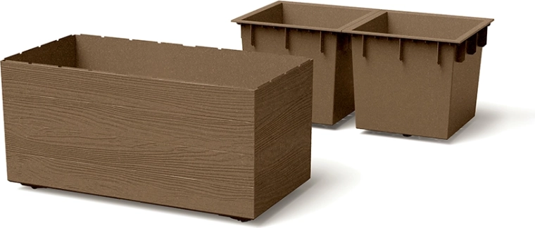 Două compartimente separate cu inserții integrate