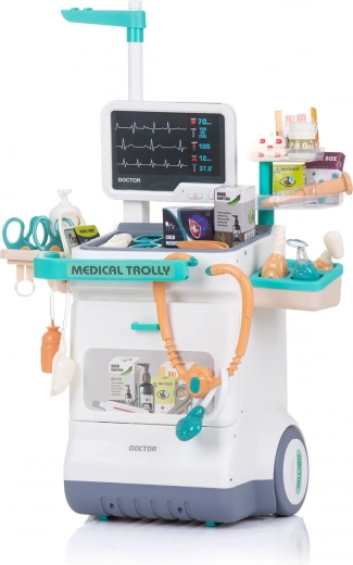 Cărucior medical pentru copii cu 26 de piese