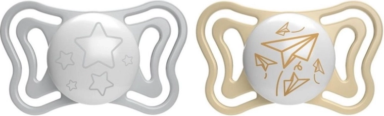 Chicco Physio Light suzetă de noapte din silicon 6–16 luni, 2 bucăți