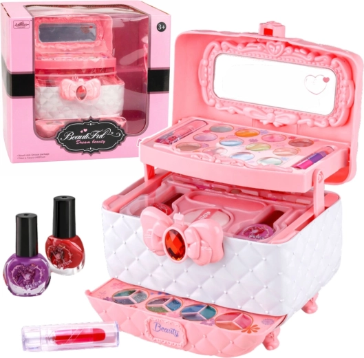 Trusă cosmetică pentru copii cu set de machiaj și manichiură