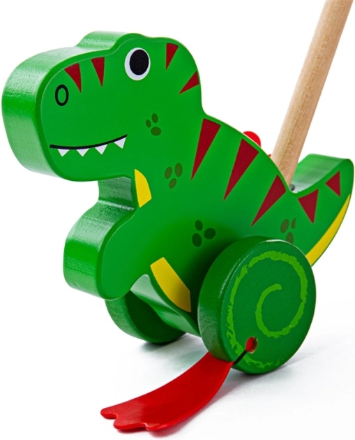 Bigjigs Baby vehicul de lemn T. rex
