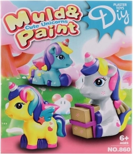 Set creativ pentru realizarea unui unicorn din gips