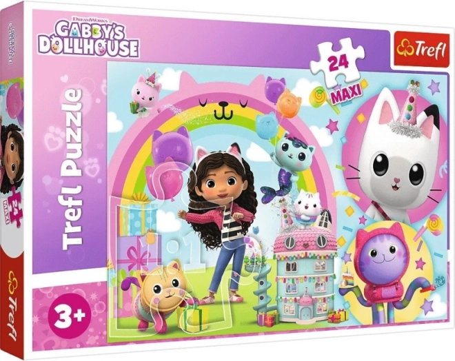 Puzzle Trefl Maxi 24 piese CASA PISICILOR LUI GABI – Gabi Veselă