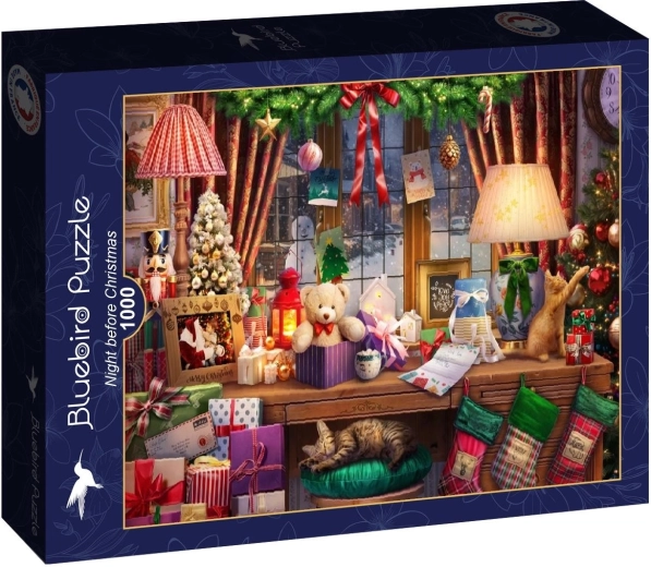 Puzzle Bluebird Noaptea dinaintea Crăciunului, 1000 de piese