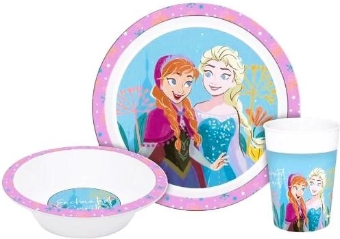 Set de masă din plastic Frozen 3 piese