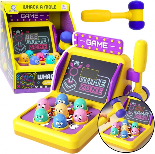 Joc de Îndemânare Whack A Mole Automat Cu Ciocan Lumini Sunete
