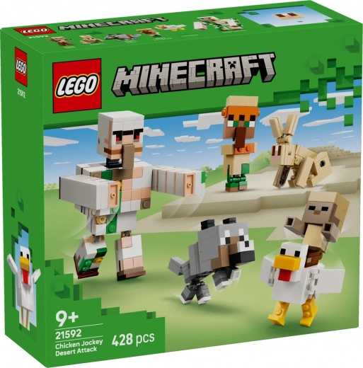 LEGO Minecraft Atacul călărețului de pui în deșert