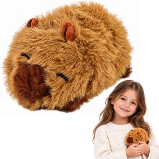 Capibara de pluș maro, 16 cm