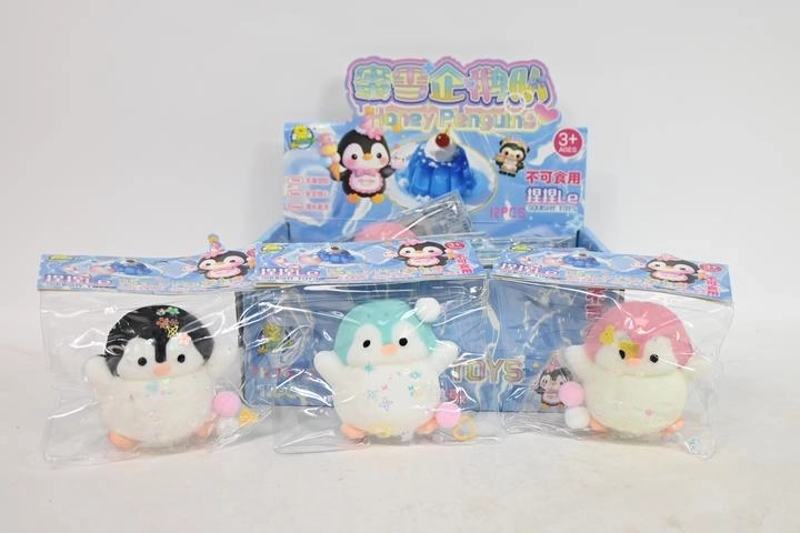 Jucărie antistres tip squishy „pinguin” – 12 buc. în display de vânzare