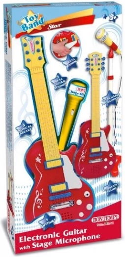 Chitară rock Bontempi cu microfon pe stativ reglabil