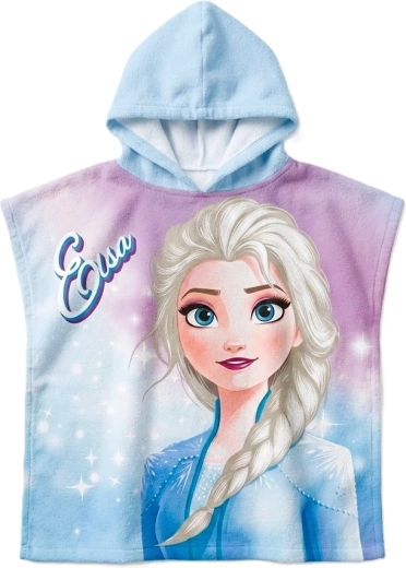 Poncho pentru copii cu uscare rapidă, cu glugă Frozen – Regatul de Gheață