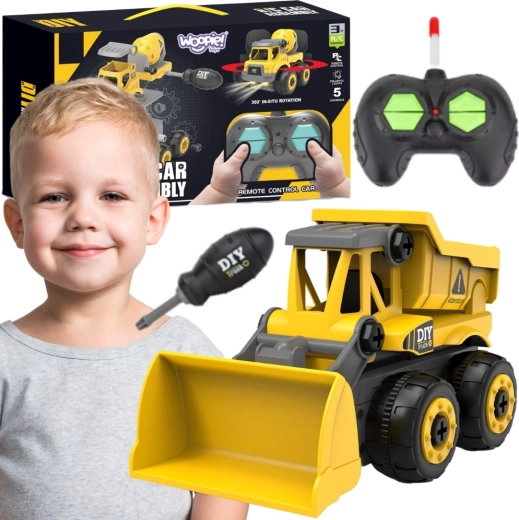 Buldozer de construcții DIY Woopie cu telecomandă