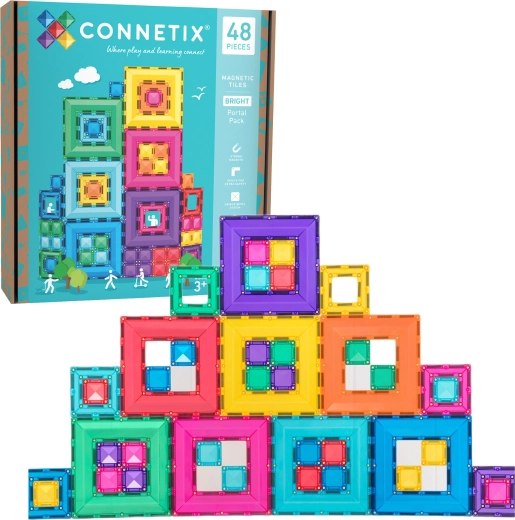 Connetix Bright Portal Pack set de construcție magnetică 48 de piese