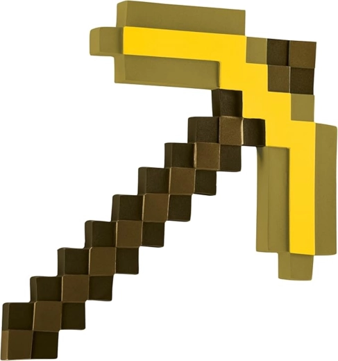 Târnăcop auriu Minecraft pentru costum, 41 cm