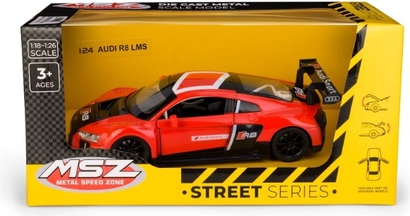 Model de colecție Audi R8 LMS la scara 1:24, roșu