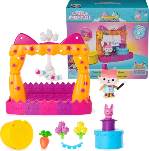 Casa de păpuși a lui Gabby – balconul Talent Show cu figurina Baby Box Cat și accesorii