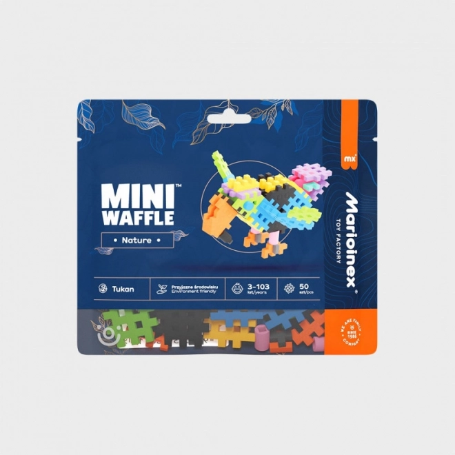 Klocki Mini Waffle Nature – tucan, 50 piese