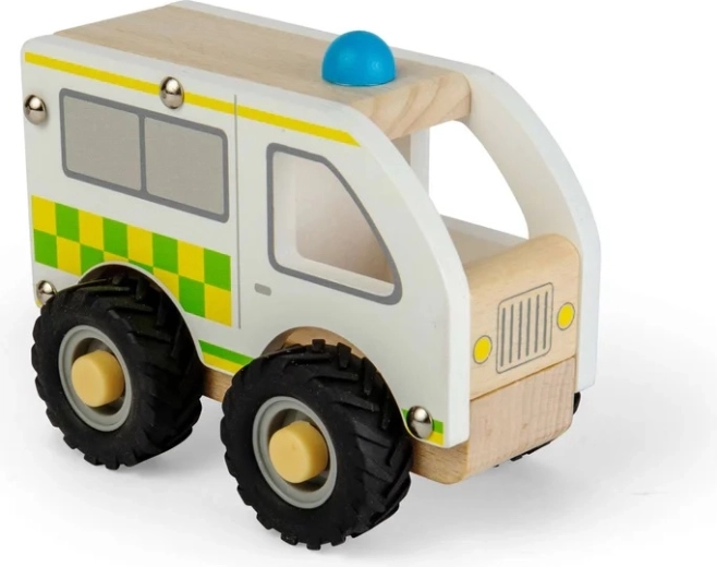 Bigjigs Toys mini ambulanță din lemn